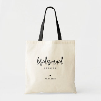 Bridesmaid | Eenvoudige stijlvolle, moderne Canvas Tote Bag