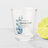 Bridesmaid Eucalyptus Greenery Wedding Custom Shot Glas (Voorkant)