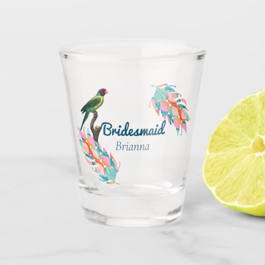 Bridesmaid Favor  Paraket Shot Glas (Voorkant)
