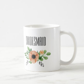 Bridesmaid Floral Coffee Mok