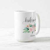 Bridesmaid Floral Personalized Wedding -1 Koffiemok (Voorkant rechts)