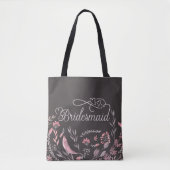 Bridesmaid Floral Wedding Tote Bag (Voorkant)