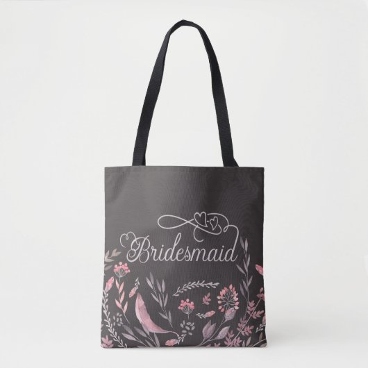 Bridesmaid Floral Wedding Tote Bag (Voorkant)