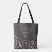 Bridesmaid Floral Wedding Tote Bag (Achterkant)