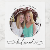 Bridesmaid fotovoorstel Wijnlabel Wijn Etiket (Enkel label)