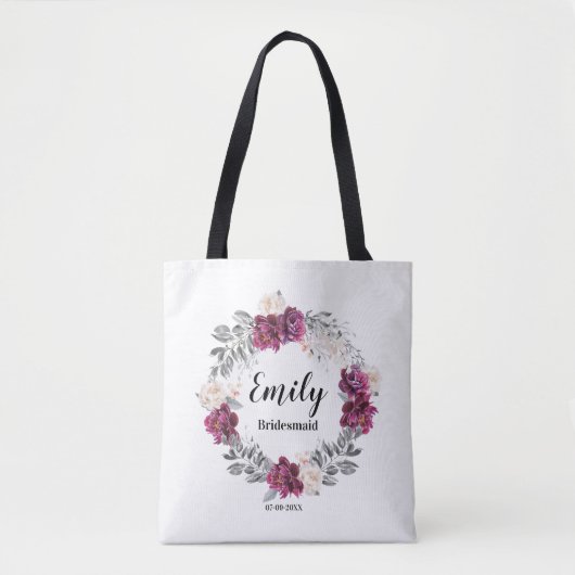 Bridesmaid Gift - Aangepaste Canvas tas met naam (Voorkant)