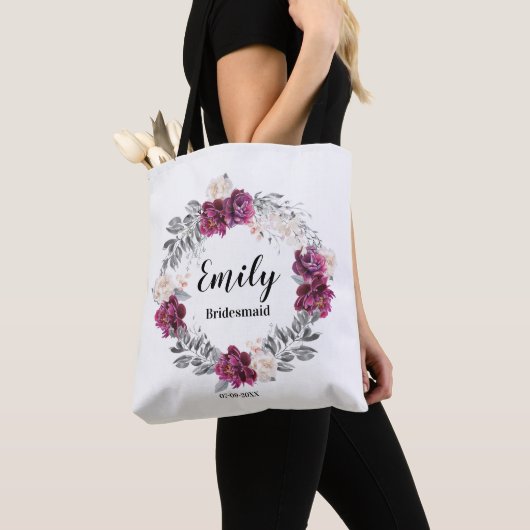 Bridesmaid Gift - Aangepaste Canvas tas met naam (Dichtbij)