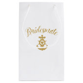 Bridesmaid Gift Bag - Bridesmate voor Beach Weddin Klein Cadeauzakje (Achterkant)