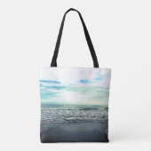 Bridesmaid Gift Beach Ocean Zee Abstract Blue Cute Tote Bag (Achterkant)