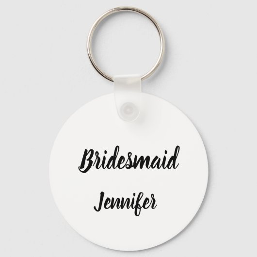 Bridesmaid Gift Custom Name Gifts Weddenschap Sleutelhanger (Voorkant)