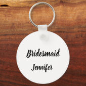 Bridesmaid Gift Custom Name Gifts Weddenschap Sleutelhanger (Voorkant)