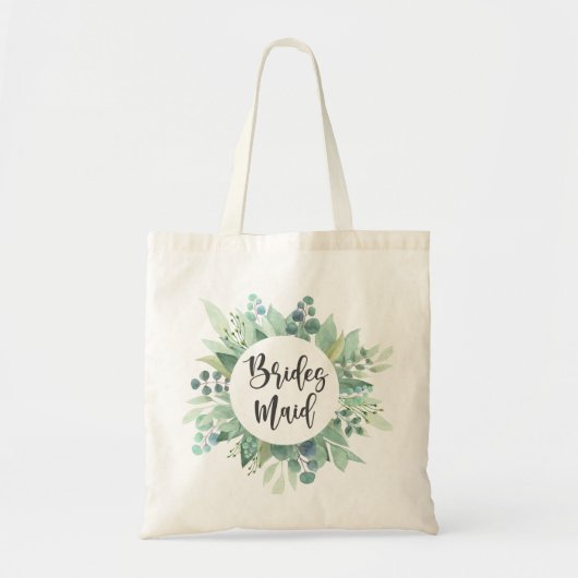 Bridesmaid Gift Eucalyptus Greenery Wedding Tas (Voorkant)
