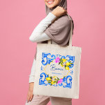 Bridesmaid gift Lemon Blue tegels, aangepaste naam Tote Bag<br><div class="desc">Bridesmaid gifts Blue tegels en lemon Amalfi kust Positano Mediterranean style personalized name canvas tas,  bridal party gifts.</div>