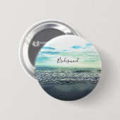 Bridesmaid Gift Party Favor Beach Ocean Abstract Ronde Button 5,7 Cm (Voorkant /achterkant)