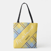 Bridesmaid Gift Personeelsformatie Eenvoudige naam Tote Bag (Achterkant)