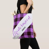 Bridesmaid Gift Persoonlijke benaming Tartan Simpl Tote Bag (Dichtbij)