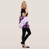 Bridesmaid Gift Persoonlijke benaming Tartan Simpl Tote Bag (Op model)