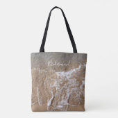 Bridesmaid Gift Sandy Beach Ocean Zee Water Waves Tote Bag (Achterkant)