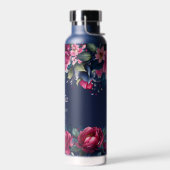 Bridesmaid giften, douanenaam marvy blue roze roze waterfles (Links)