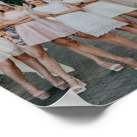 Bridesmaid Gifts Personalized Black Modern Photo Poster (Hoek)