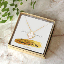 Bridesmaid Gold Blush Jewerly Ketting Display