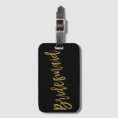 Bridesmaid Gold Folie Bagagetas Label Bagagelabel (Voorkant (verticaal))