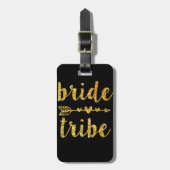 Bridesmaid Gold Glitter Bagagelabel (Voorkant verticaal)