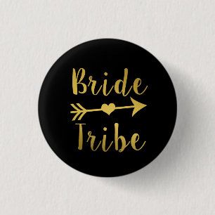 Bridesmaid Gold-toets Ronde Button 3,2 Cm