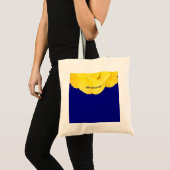 Bridesmaid Golden Yellow Navy Blue Floral Wedding Tote Bag (Voorkant (product))