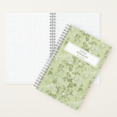 Bridesmaid Green Floral Nameplate Notebook Notitieboek (Binnen)