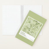 Bridesmaid Green Floral Pattern Swatch Notitieboek (Binnen)