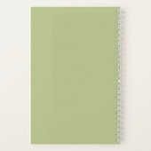 Bridesmaid Green Floral Pattern Swatch Notitieboek (Achterkant)