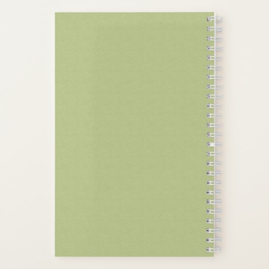 Bridesmaid Green Floral Pattern Swatch Notitieboek (Achterkant)