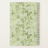 Bridesmaid Green Floral Pattern Swatch Notitieboek (Achterkant)