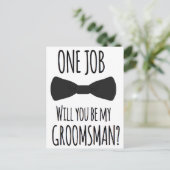 Bridesmaid Groomsman-voorstel Kaart (Staand voorkant)
