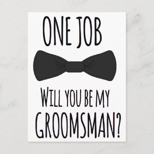 Bridesmaid Groomsman-voorstel Kaart (Voorkant)