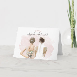 Bridesmaid - Gwin Note Card Kaart