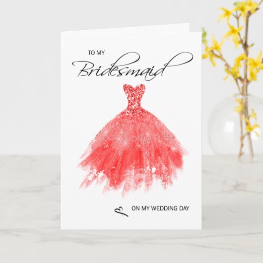 Bridesmaid Hartelijk dank Kaart (Gele Bloem)