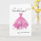 Bridesmaid Hartelijk dank Kaart (Gele Bloem)