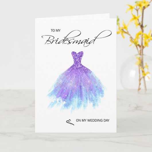 Bridesmaid Hartelijk dank Kaart (Gele Bloem)