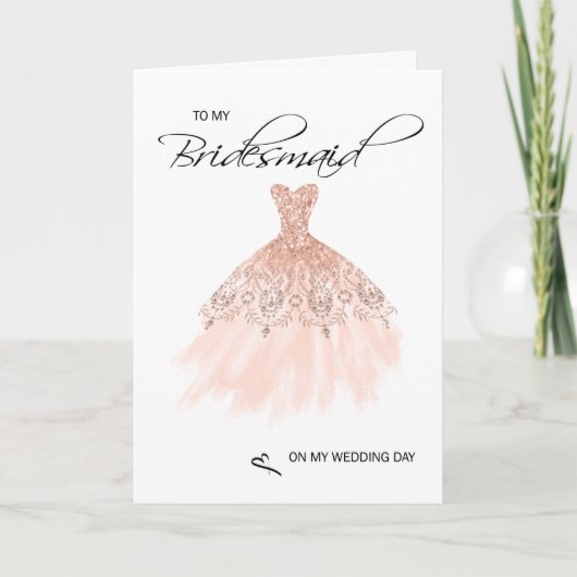 Bridesmaid Hartelijk dank Kaart (Voorkant)