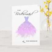 Bridesmaid Hartelijk dank Kaart (Gele Bloem)