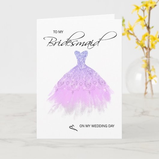 Bridesmaid Hartelijk dank Kaart (Gele Bloem)