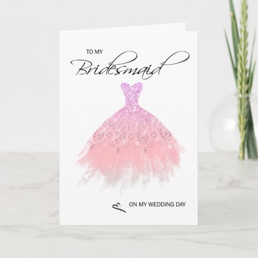 Bridesmaid Hartelijk dank Kaart (Voorkant)