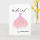 Bridesmaid Hartelijk dank Kaart (Gele Bloem)
