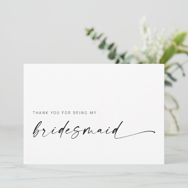 Bridesmaid Hartelijk dank | Modern minimalist (Staand voorkant)