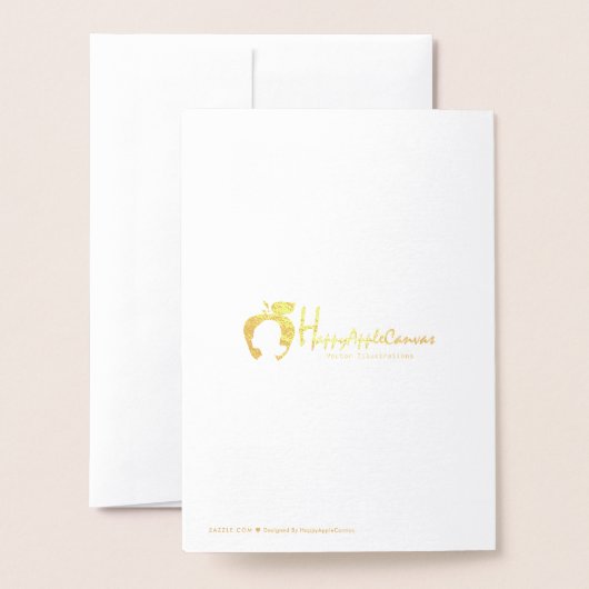 Bridesmaid Hartelijk dank voor de Gold Foil-kaart Folie Kaarten (Met envelop)