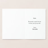 Bridesmaid Hartelijk dank voor de Gold Foil-kaart Folie Kaarten (Binnen)