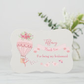 Bridesmaid Hartelijk dank voor de luchtballon Kaart (Staand voorkant)