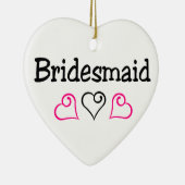 Bridesmaid Hearts Keramisch Ornament (Rechts)